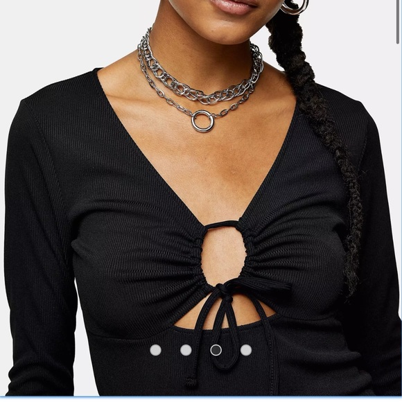 Topshop Ribbed Keyhole Dress - Picture 3 of 8